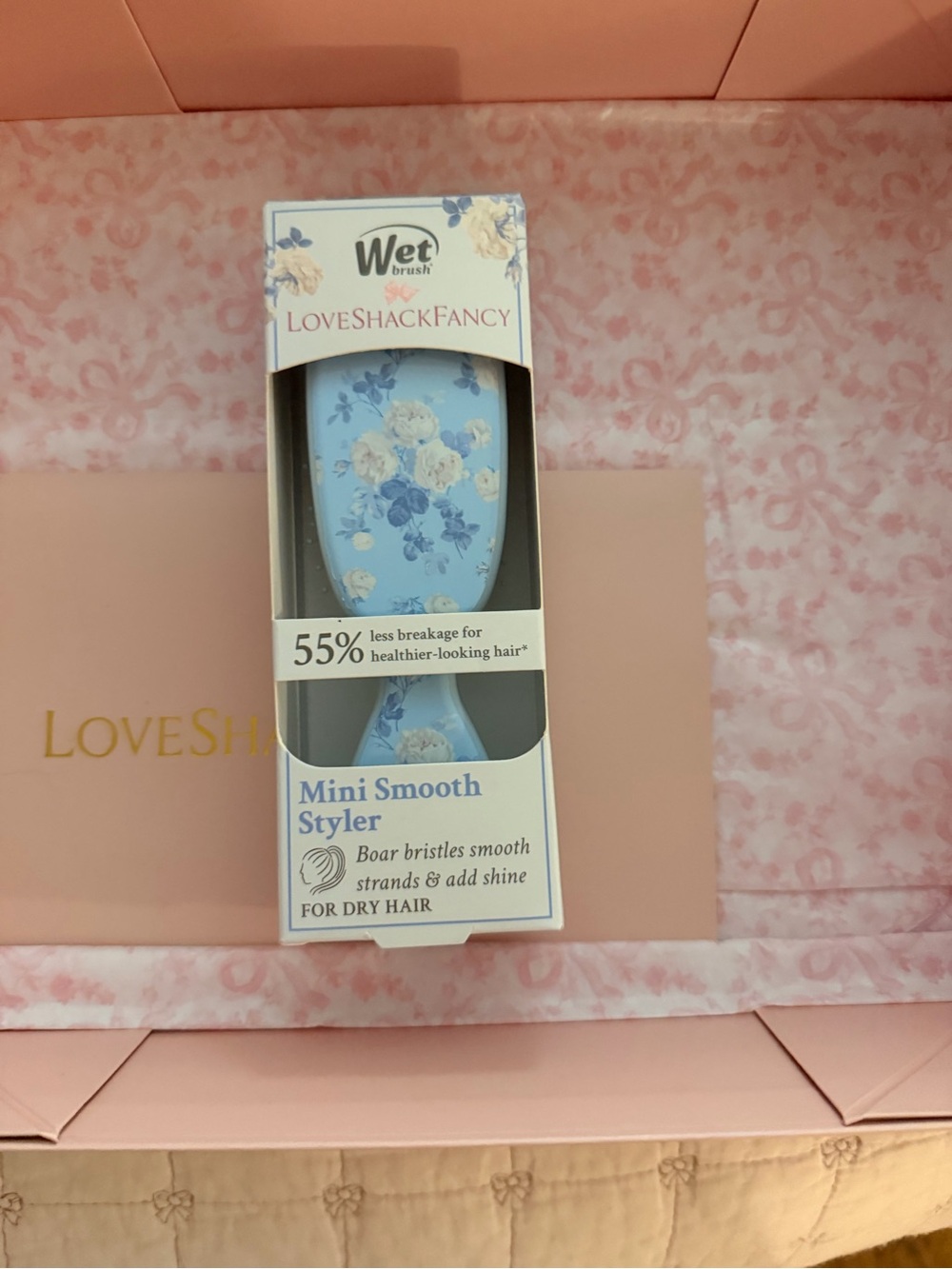 LoveShackFancy Blue Floral Mini Smooth Styler